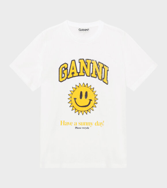 Ganni - Basic Cotton T-shirt Sunny White