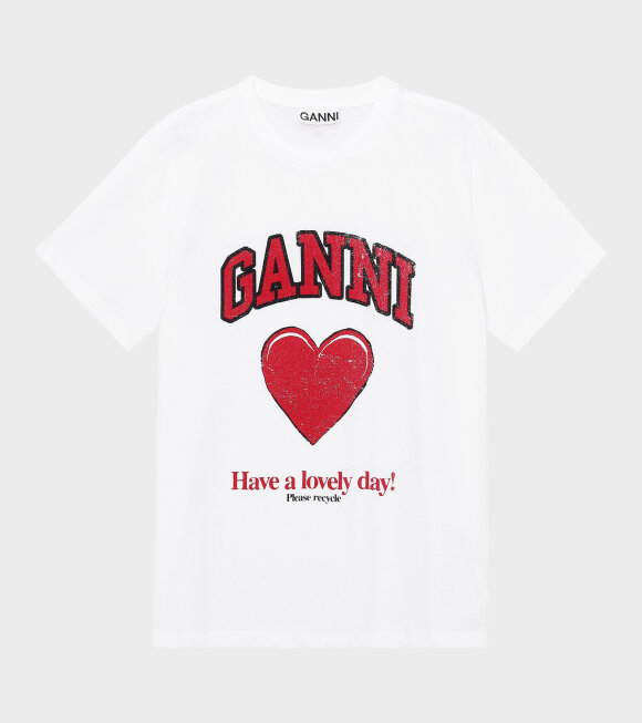 Ganni - Basic Cotton T-shirt Lovely White