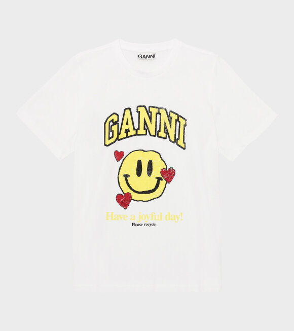 Ganni - Basic Cotton T-shirt Joyful White