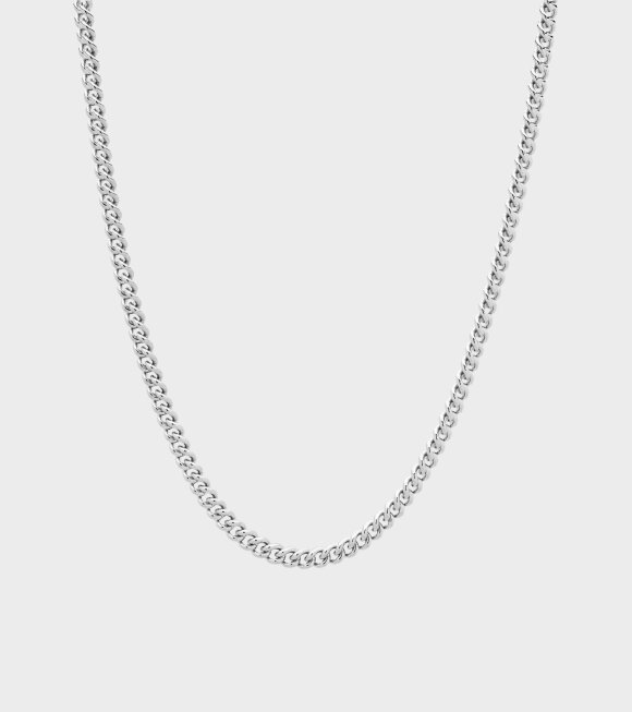Tom Wood - Rounded Curb Chain Thin Silver