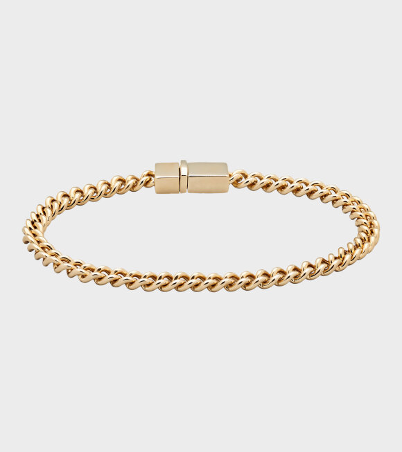 Tom Wood - Rounded Curb Bracelet Thin Gold