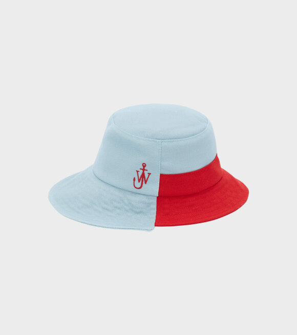 JW Anderson - Asymmetric Bucket Hat Blue/Red