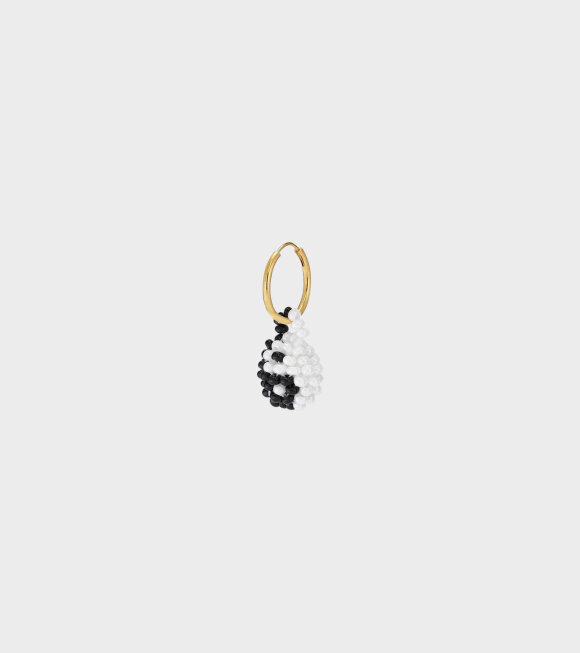 Pura Utz - Mini Yin Yang Earring White/Black