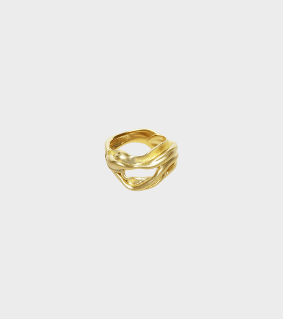 Trine Tuxen - Cucumber Ring Goldplated