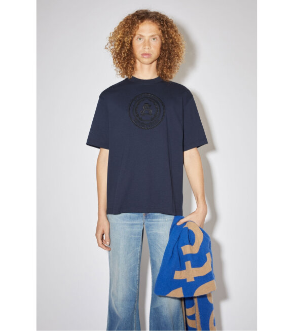 Acne Studios - Extorr Embroidered T-shirt Navy