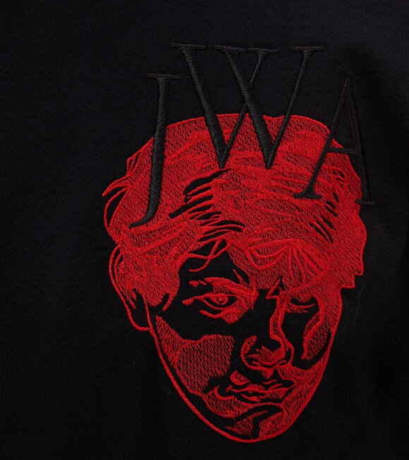 JW Anderson - Embroidered Face JWA T-shirt Black