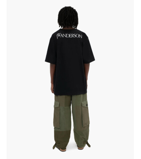 JW Anderson - Oversized Printed Face T-shirt Black