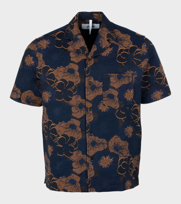 Soulland - Pappy SS Shirt Navy Flower