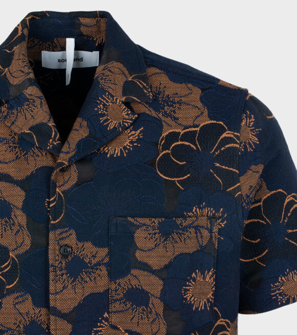 Soulland - Pappy SS Shirt Navy Flower