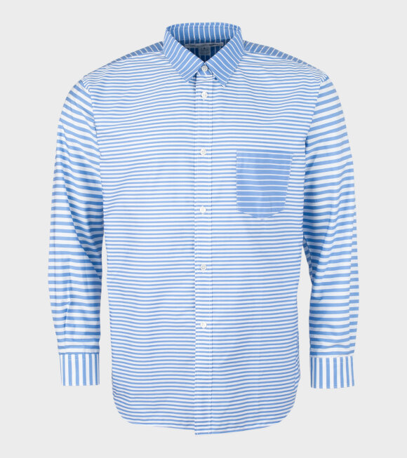 Comme des Garcons Shirt - Striped Shirt Light Blue/White
