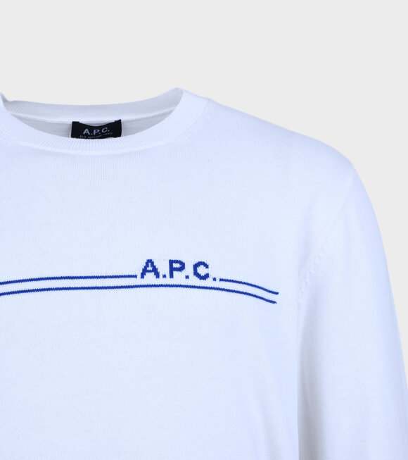 A.P.C - Logo Pullover Ecru White 