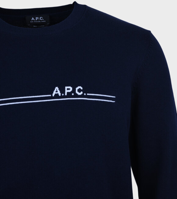 A.P.C - Logo Pullover Navy 