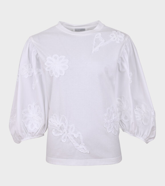 Cecilie Bahnsen - Clay Flower T-shirt White