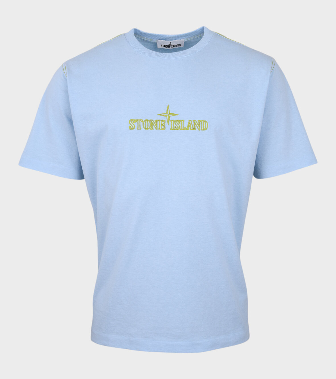 Stone Island Embroidered Logo T-shirt Blue