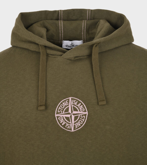 Stone Island - Embroidered Compas Hoodie Green