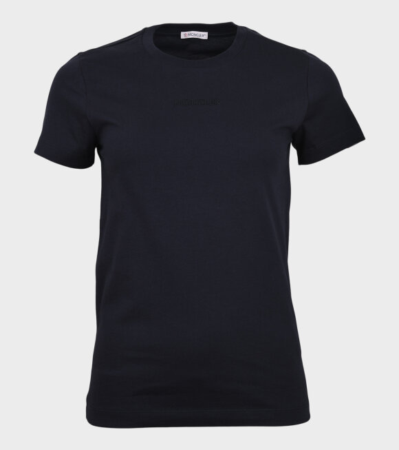 Moncler - Maglia Girocollo Logo t-shirt Navy
