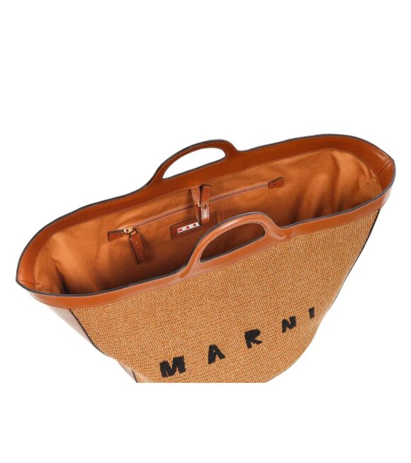 Marni - Tropicalia Summer Top Handle Bag Brown