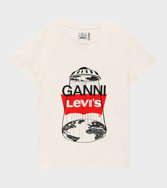 Ganni - Ufo Graphic T-shirt Nature