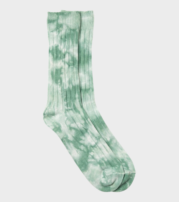 Stüssy - Dyed Ribbed Crew Socks Green