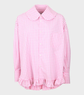 Oversized Check Shirt Pink 