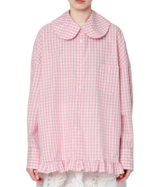 Comme des Garcons Girl - Oversized Check Shirt Pink 