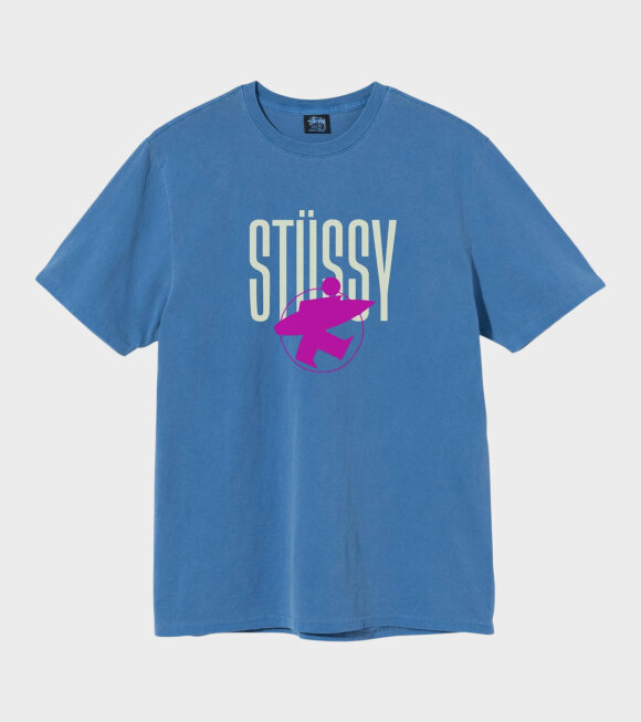Stüssy - Surfman Pig. Dyed Tee Blue