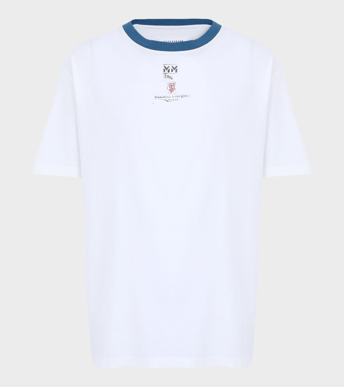 Kanon mytologi eventyr dr. Adams - Maison Margiela MM 1988 T-shirt White/Blue