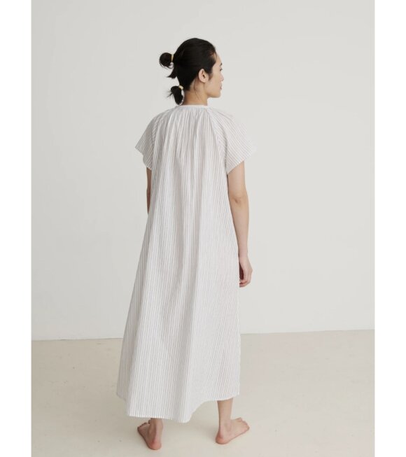 Skall Studio - Pisa Dress White/Grey Stripe