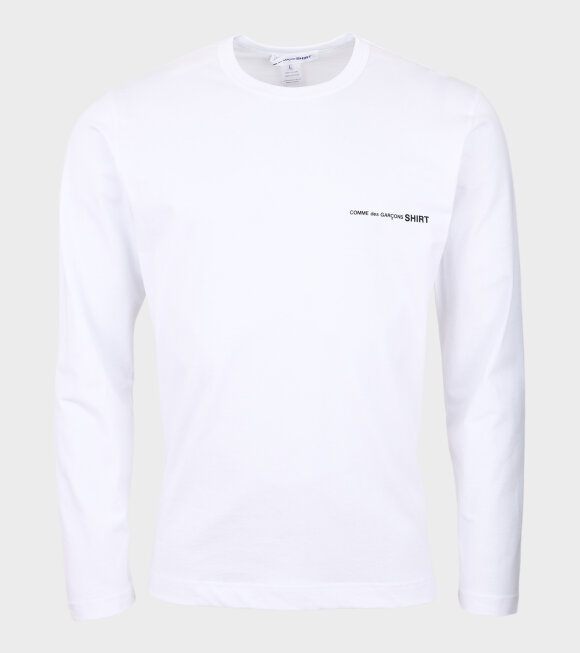Comme des Garcons Shirt - Logo L/S T-shirt White