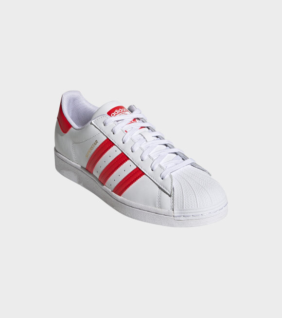 Adidas  - Superstar White/Red 