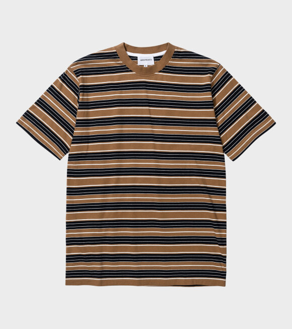 Norse Projects - Johannes Multi Stripe T-shirt Brown