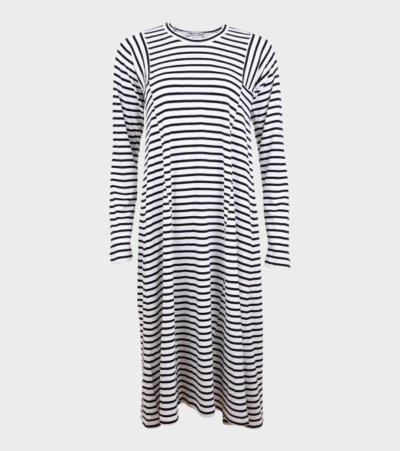 Comme des Garcons - Ladies L/S Striped Dress White/Black