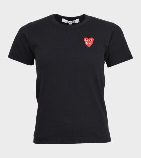 W Double Heart T-shirt Black