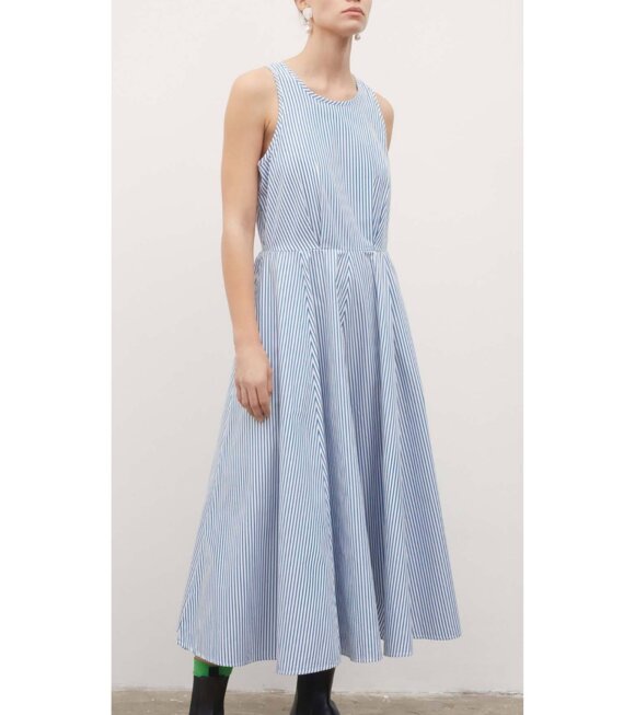 Kowtow - Claude Dress Stripe White/Blue