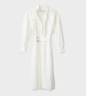 Linen Tunic Dress Off-white 