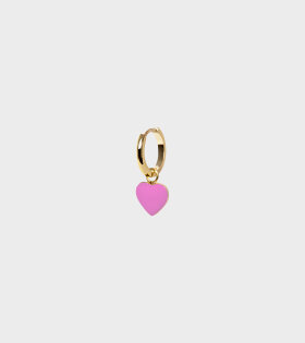 Wilhelmina Garcia - Gold Heart Earring Pink