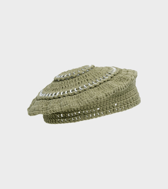 Ganni - Cotton Knit Hat Kalamata 