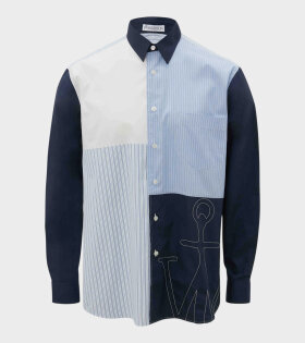 JW Anderson - Relaxed Patchwork Shirt Navy