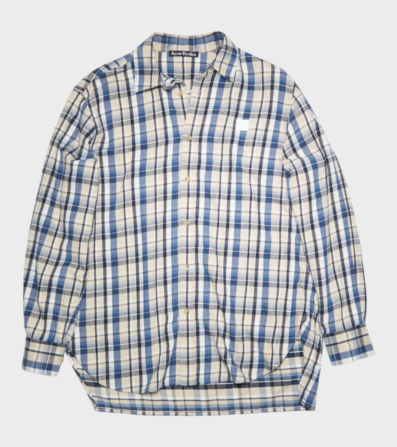 Acne Studios - Flannel Shirt Oat Beige/Blue