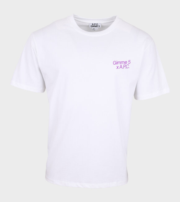 A.P.C - Vince T-shirt White/Purple