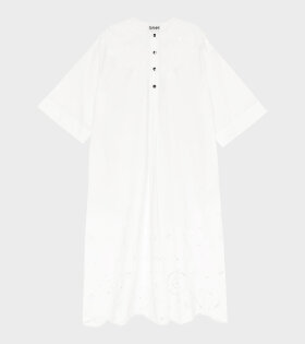 Ganni - Broderie Anglaise Dress Bright White