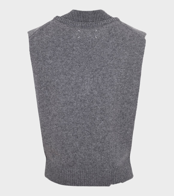 Maison Margiela - V-Neck Knit Vest Grey