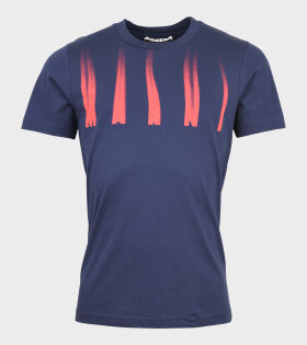 Marni - Fade Logo T-shirt Navy/Red