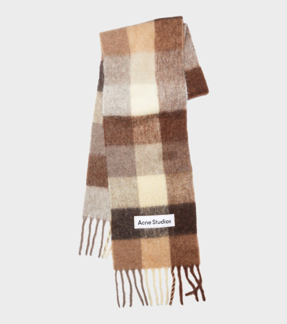 Acne Studios - Large Check Scarf Brown