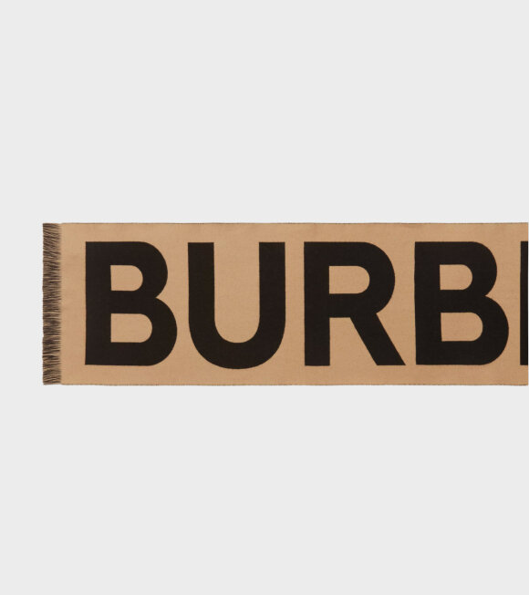 Burberry - Logo Wool Scarf Archive Beige