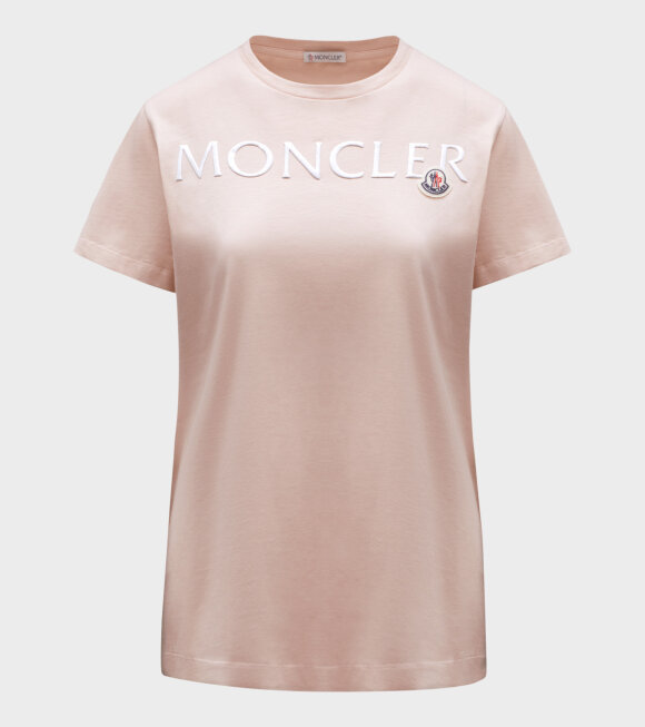 Moncler - Silver Logo T-shirt Pink
