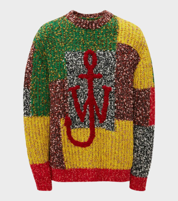 JW Anderson - Anchor Patchwork Crewneck Red/Multi