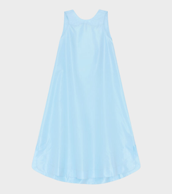 Ganni - Crispy Taffetta Long Dress Blue