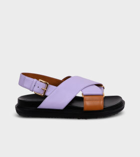 Marni - Fussbett Sandal Purple/Brown 
