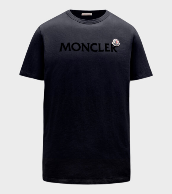 Moncler - Black Logo T-shirt Navy